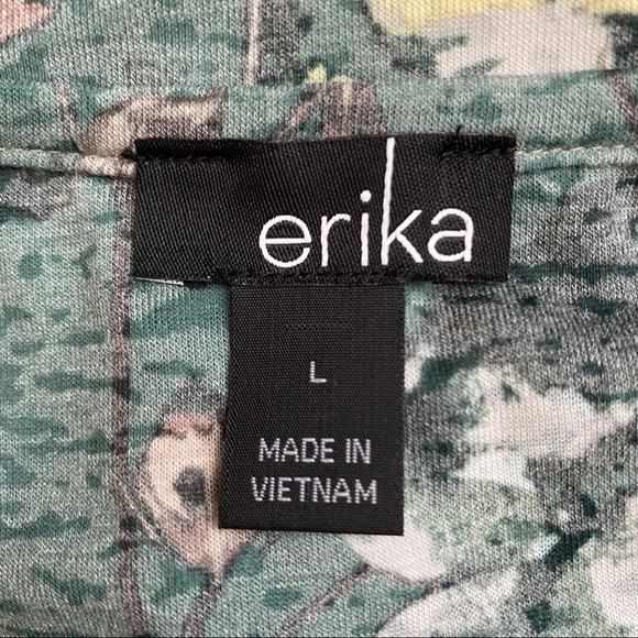 ERIKA Adira Floral Burnout Front Lace Up Dance Top - Picture 7 of 7